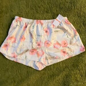 Flora Nikrooz Pink Floral Satin Robe and short set Size S